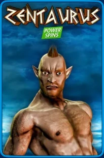 Copertina slot “Zentaurus Power Spins” con guerriero centauro su sfondo marino
